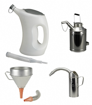 Funnels, Measuring jugs, measuring cans 