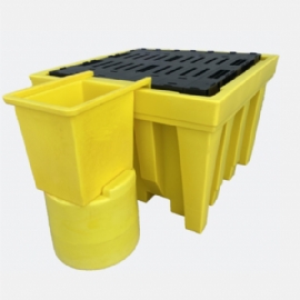 IBC spill pallet, Polyethylene spill pallet,  IBC to prevent spilling to contaminate pallet