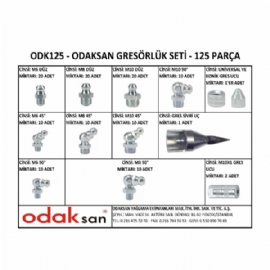 Odaksan Grease nipple assortment 125 pcs.