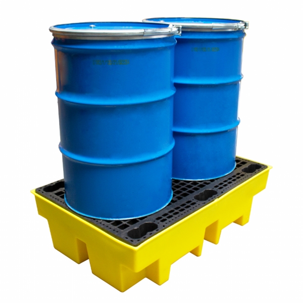 spill pallet, 2 drums pallets, chemical pallets, PE spill pallet