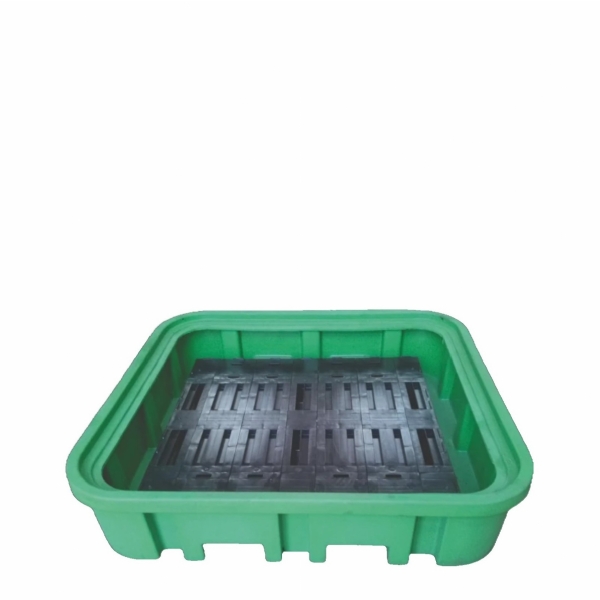 IBC için çevre koruma kapları, IBC tank paleti, IBC taşkan havuzu, kimyasal taşma paleti, kimyasal paleti, IBC paleti